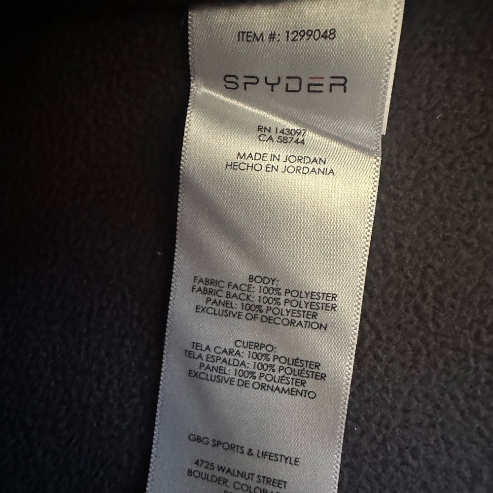 Spyder Mens XL 1/4 Zip Performance Pullover Gray Black Athletic Outdoor Top - Picture 9 of 14